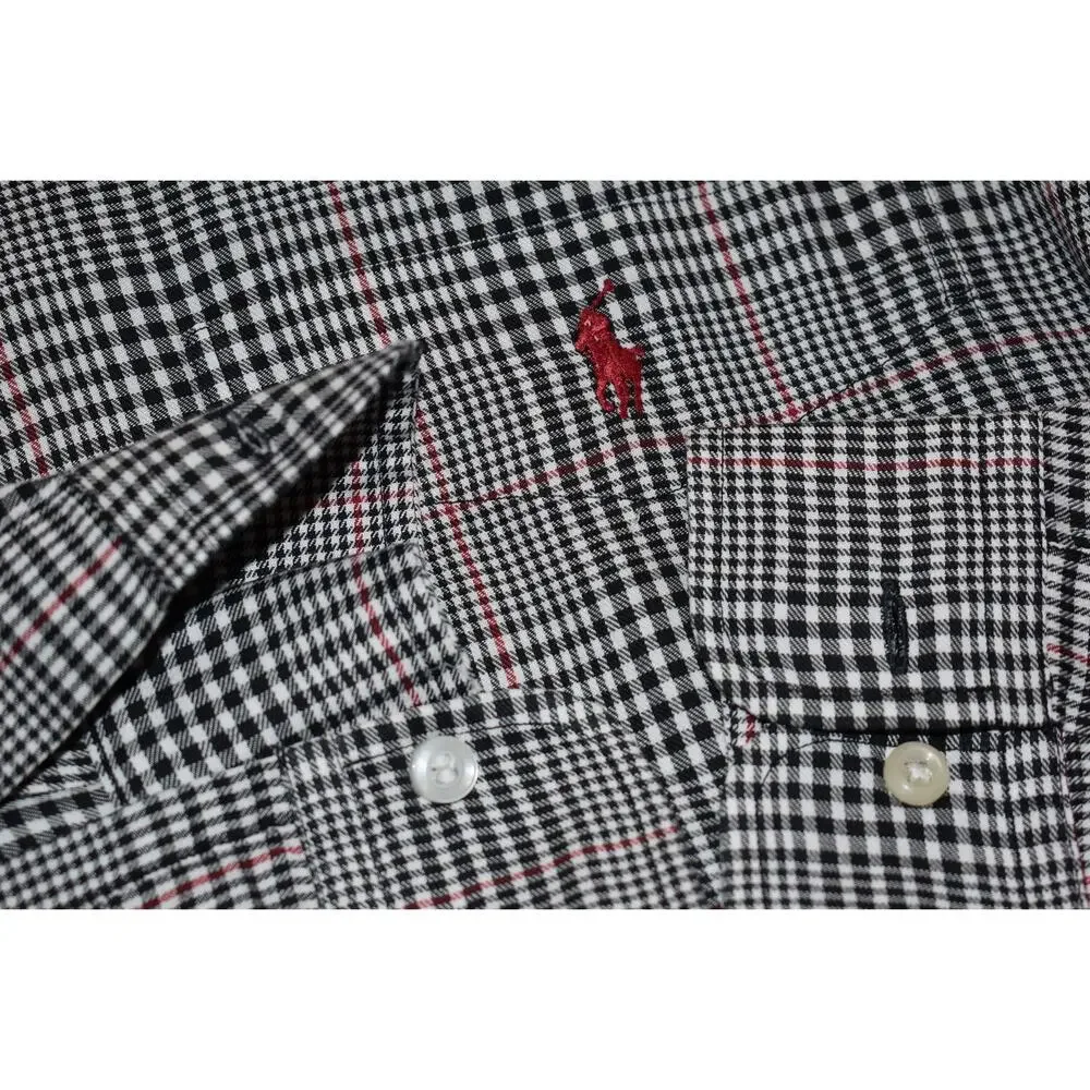 Vintage Polo Ralph Lauren Dress Shirt Men Size Large Glen Prince of Whales Check - Picture 2 of 9